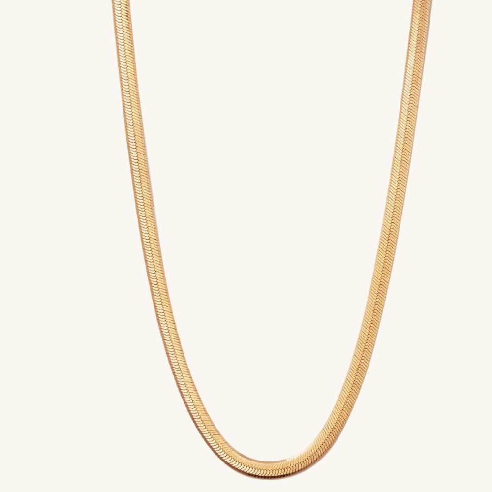 Mejuri Bold Herringbone Chain Necklace 16”